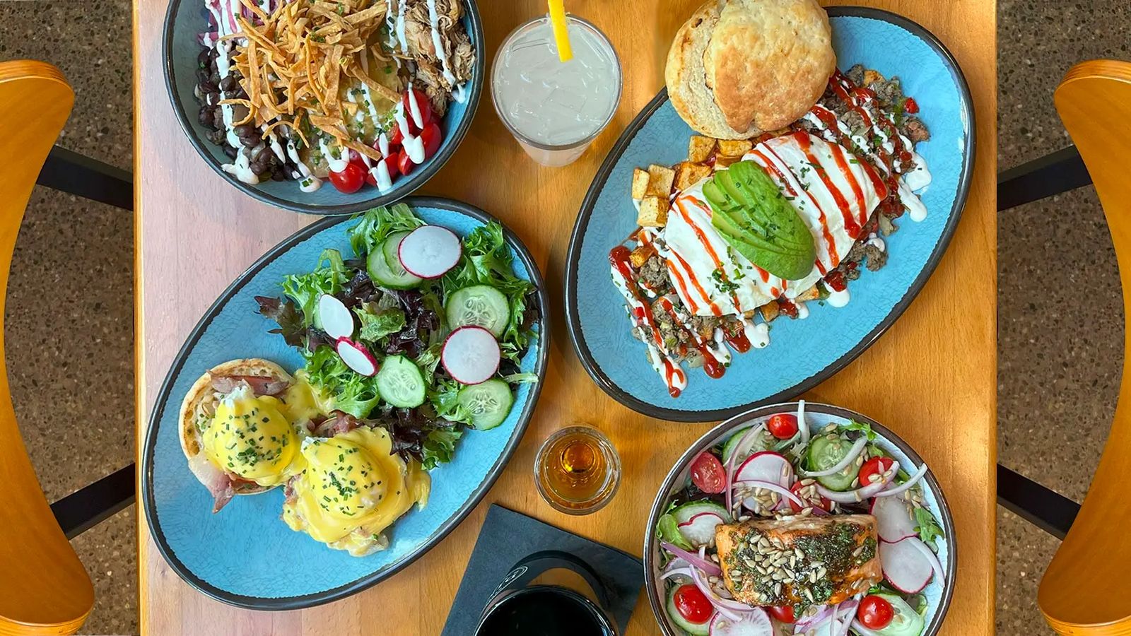 Breakfast dishes at Dime Store