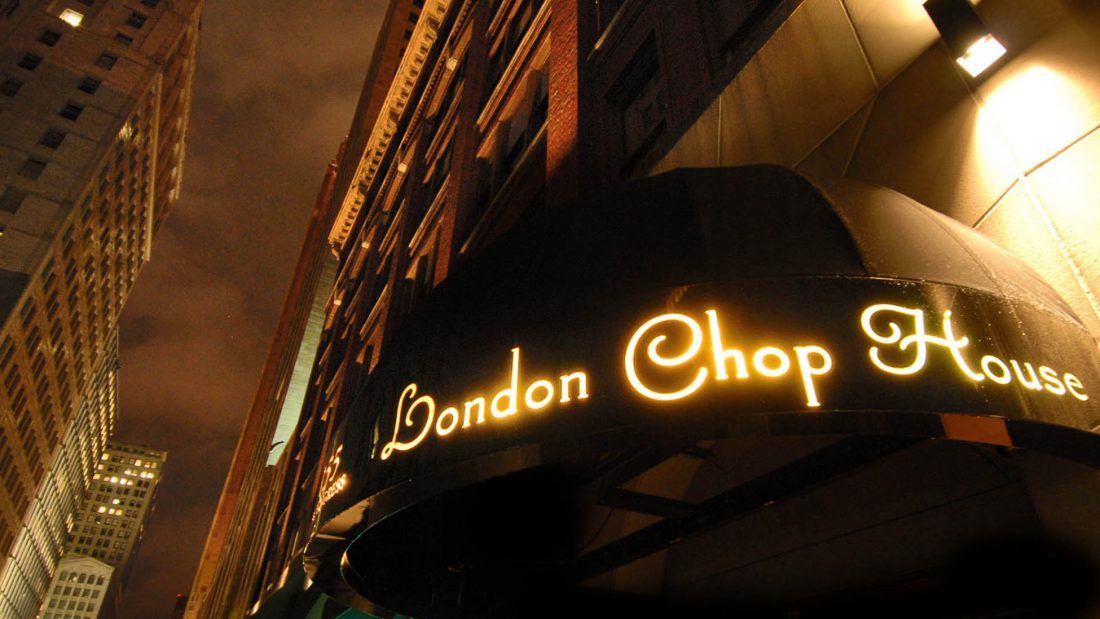 A London Chop House külső felirata