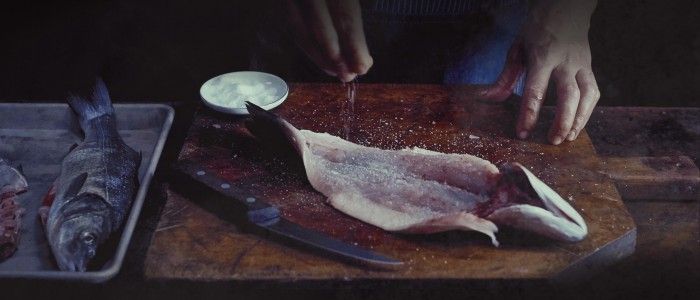 Preparation in the Mabel Gray kitchen