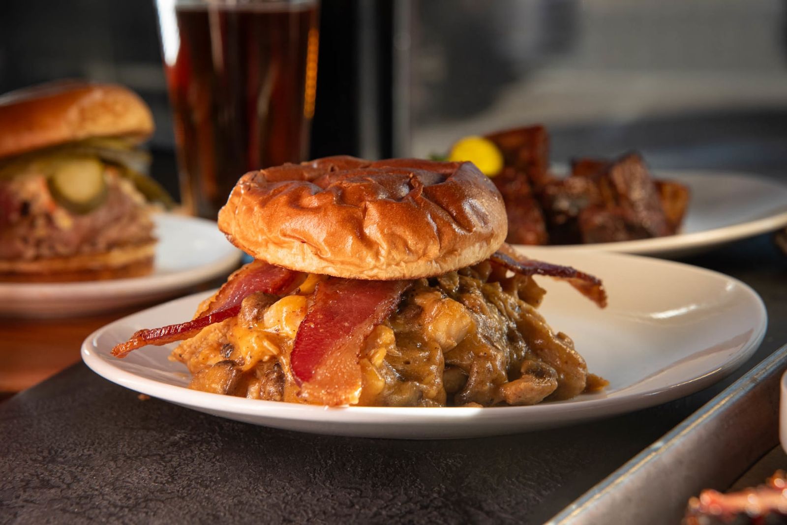 A sandwich from Slows Bar BQ