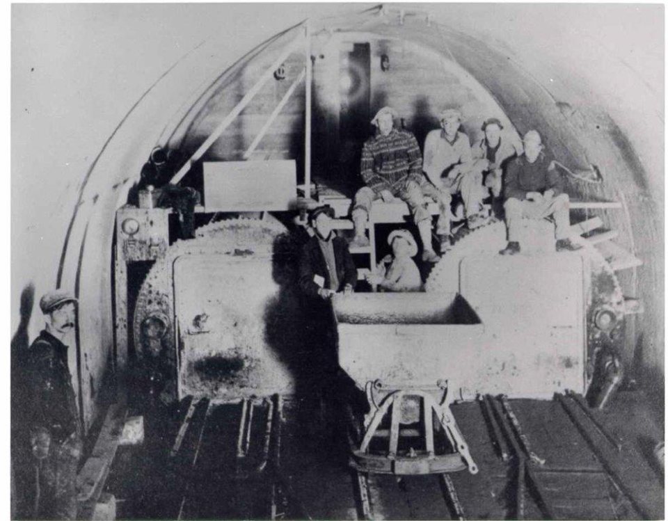 Detroit-Windsor Tunnel: Historic photo from the tunnel's construction era