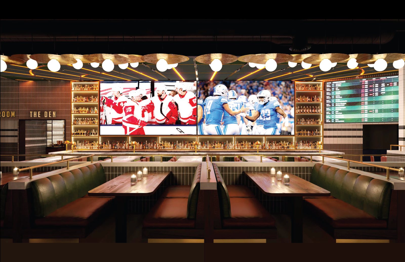 DraftKings Sports & Social Troy: Main bar at DraftKings Sports & Social Troy