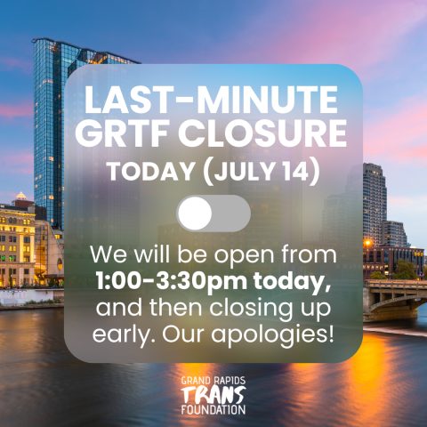 GRTF is only open 1:00–3:30 PM — Organizer image