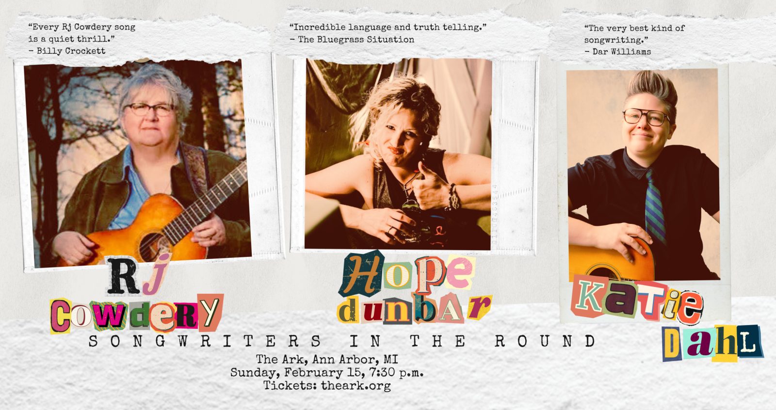 Rj Cowdery, Hope Dunbar és Katie Dahl koncerje — Szervezői kép