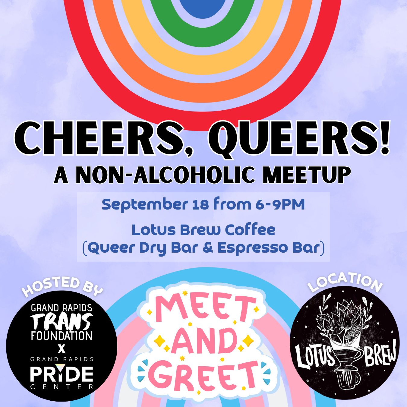 “Cheers, Queers!” Non-Alcoholic Meetup — Organizer image