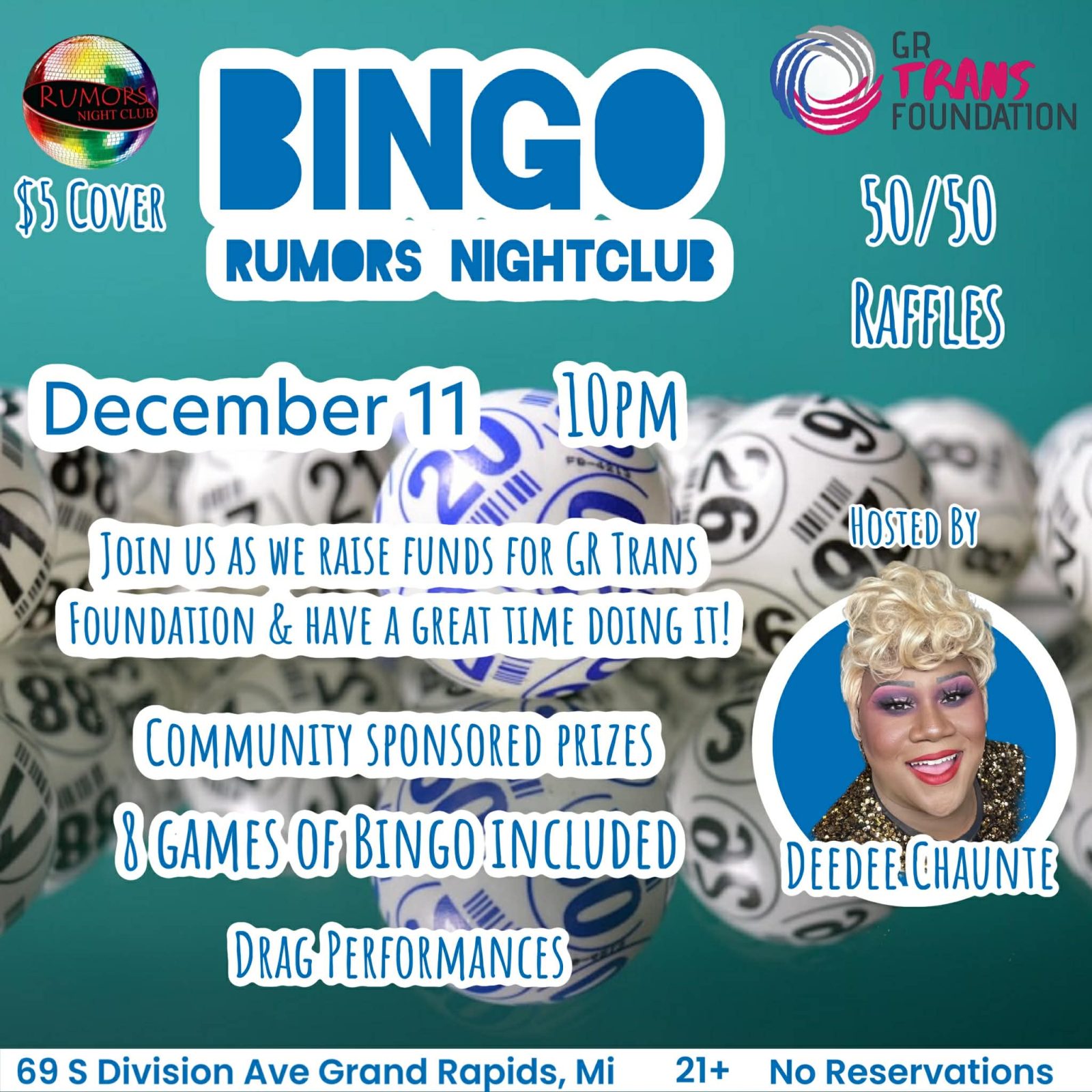 Bingo to benefit GR Trans Foundation (21+) — Organizer image