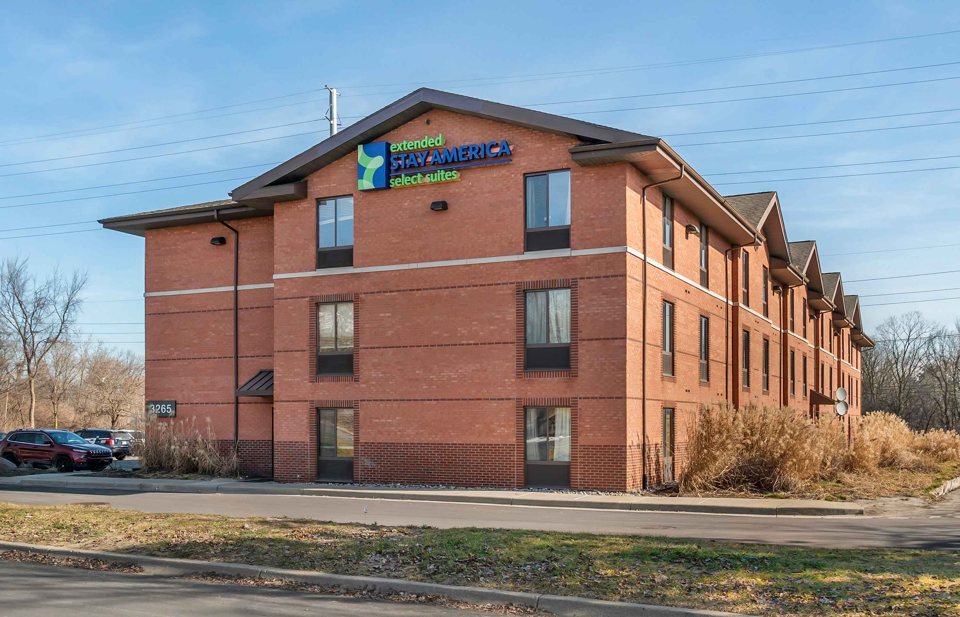 The hotel's three-storey brick building