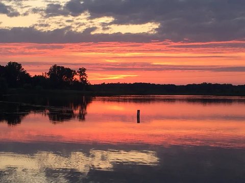 Sunset over the lake