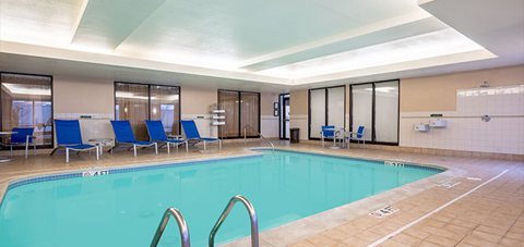 The hotel's indoor pool