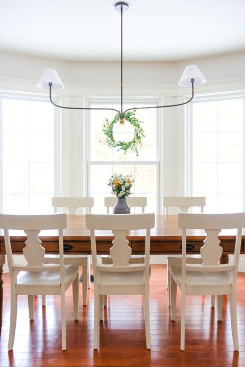 Dining room with a large table and chairs