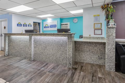 A recepció pultja