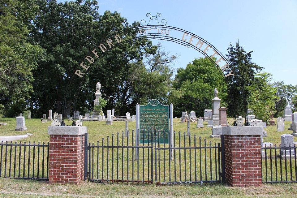 The historic arch at Redford Cemetery on Telegraph Road
