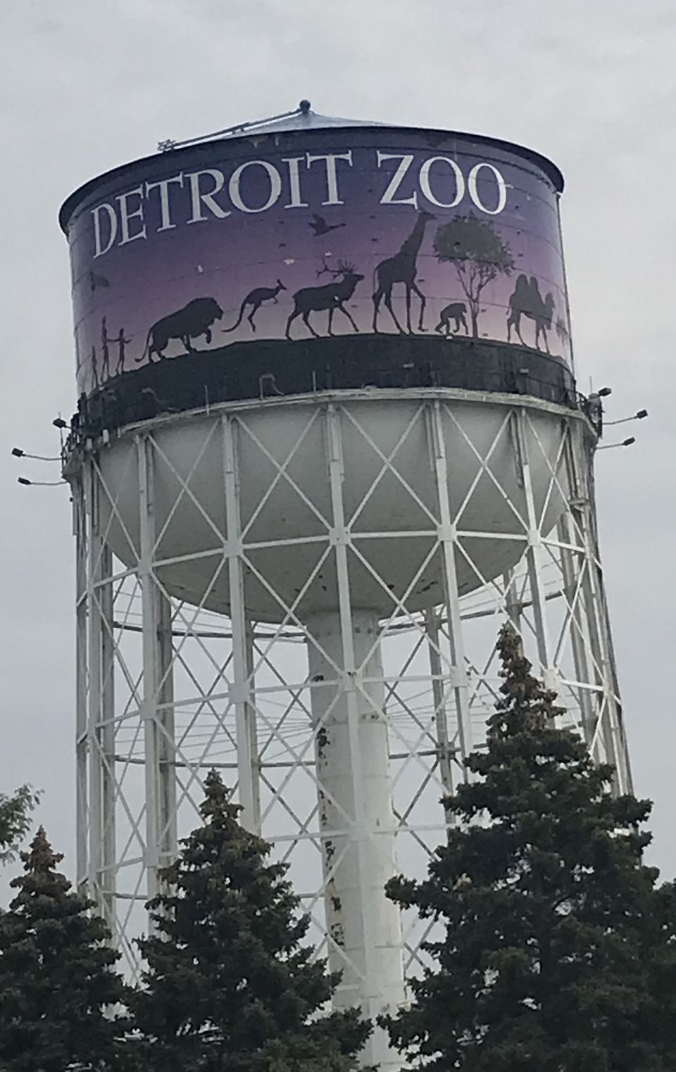 The Detroit Zoo water tower