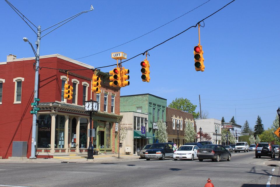 Downtown South Lyon on Pontiac Trail