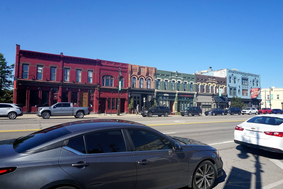Michigan Avenue in Detroit: the zero line