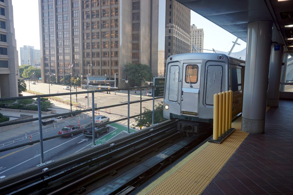 A train at Michigan Avenue station, August 2025