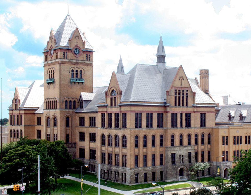 Old Main, Wayne State University’s clock-towered landmark