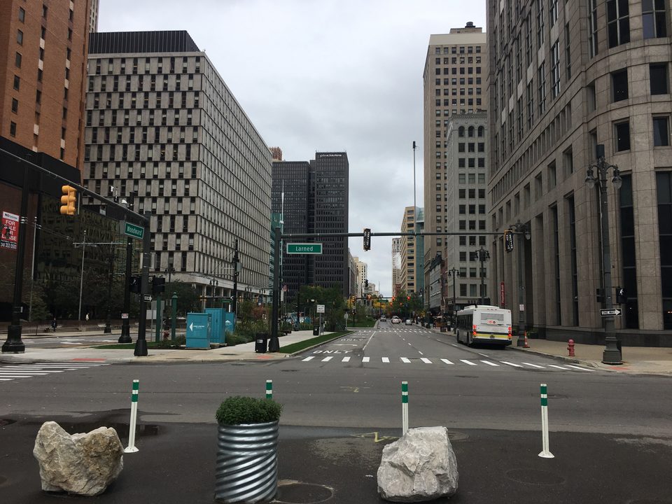 A Woodward Avenue a Congress Street-i megállónál (2018)