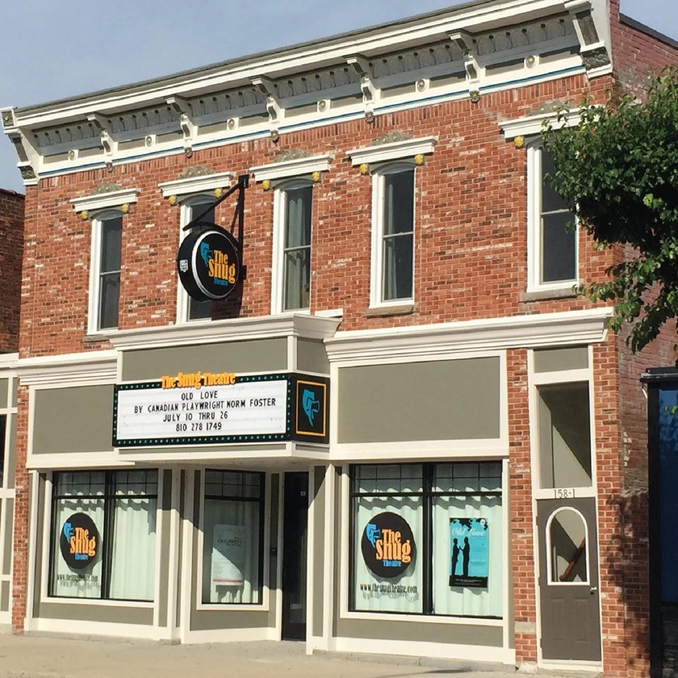 The company's sister stage, the red-brick Snug Theatre with its marquee on Water Street